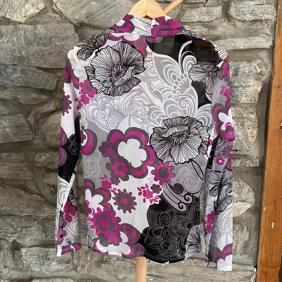 Floral Mesh Top - Picture 3 of 6